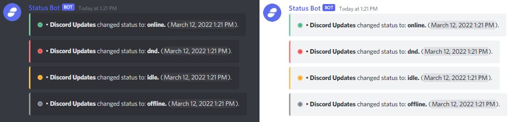 Changelog entries
