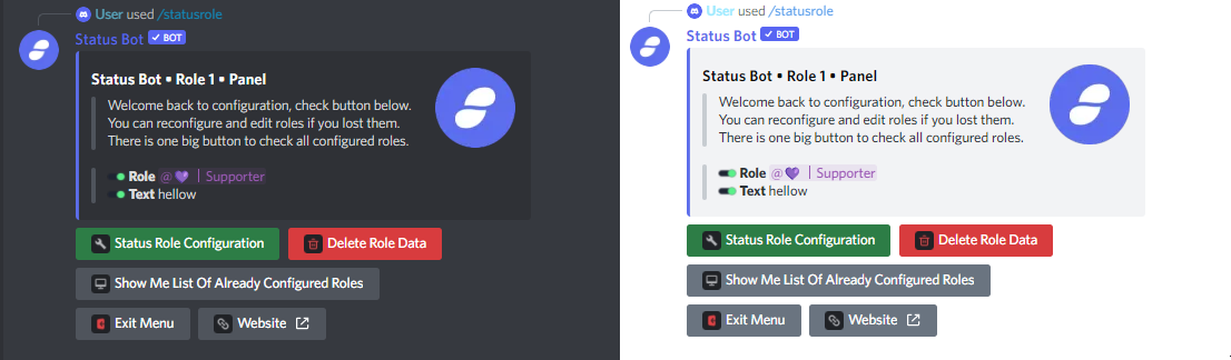 Automatic Discord status roles